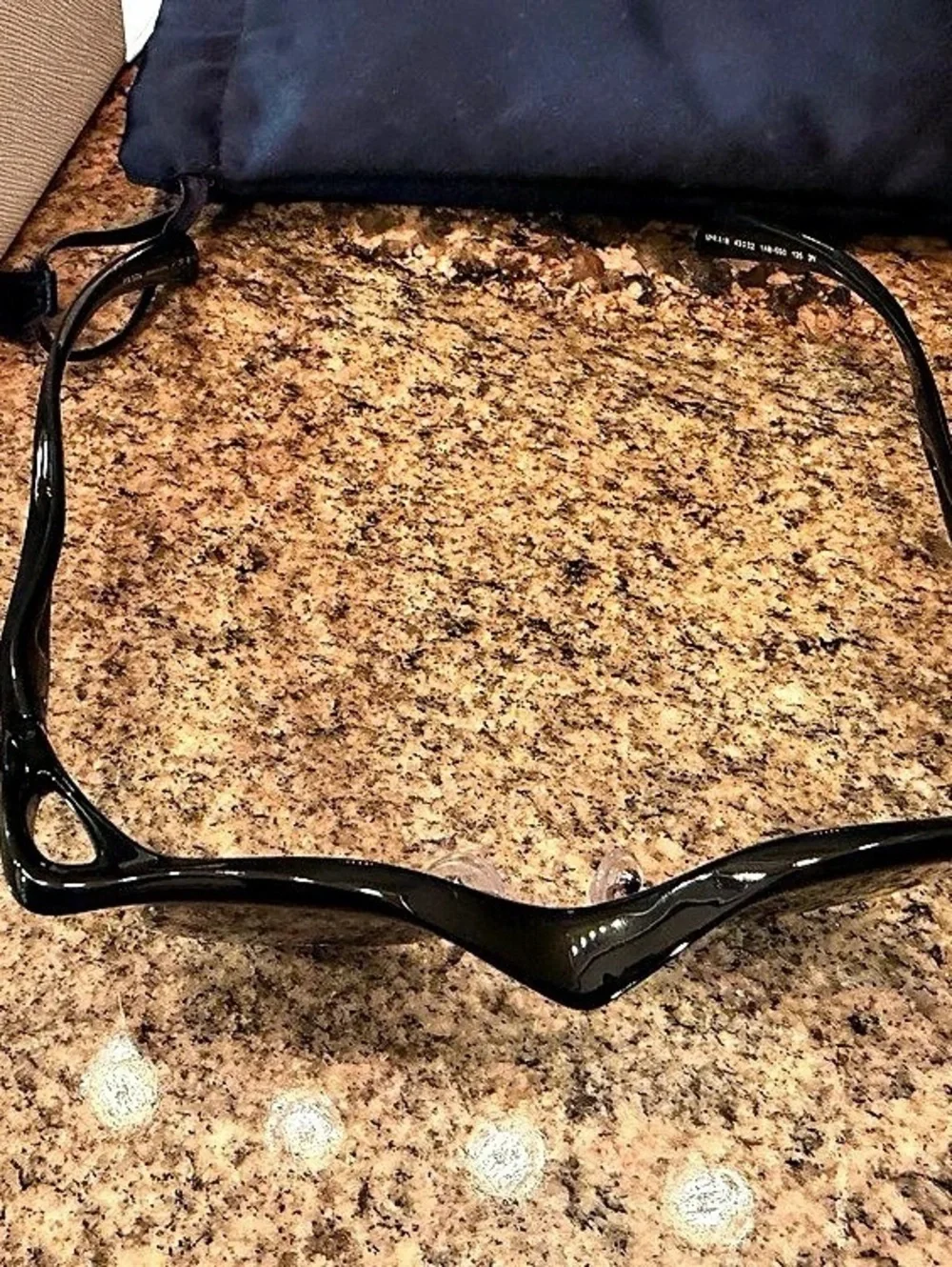 Prada SPR 16Q Cinema Round Sunglasses Black & Brown Like New